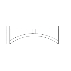SG - 30" Wide Raised Panel Arch Valance