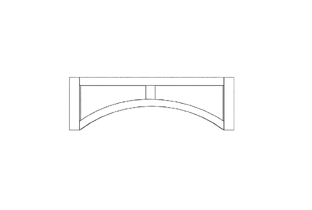 image129 SW - 30" Wide Raised Panel Arch Valance