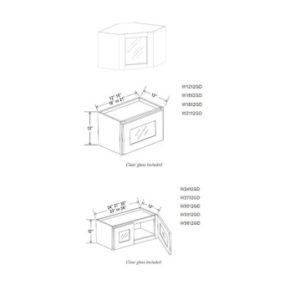 SW - Wall Glass Door Top Cabinets